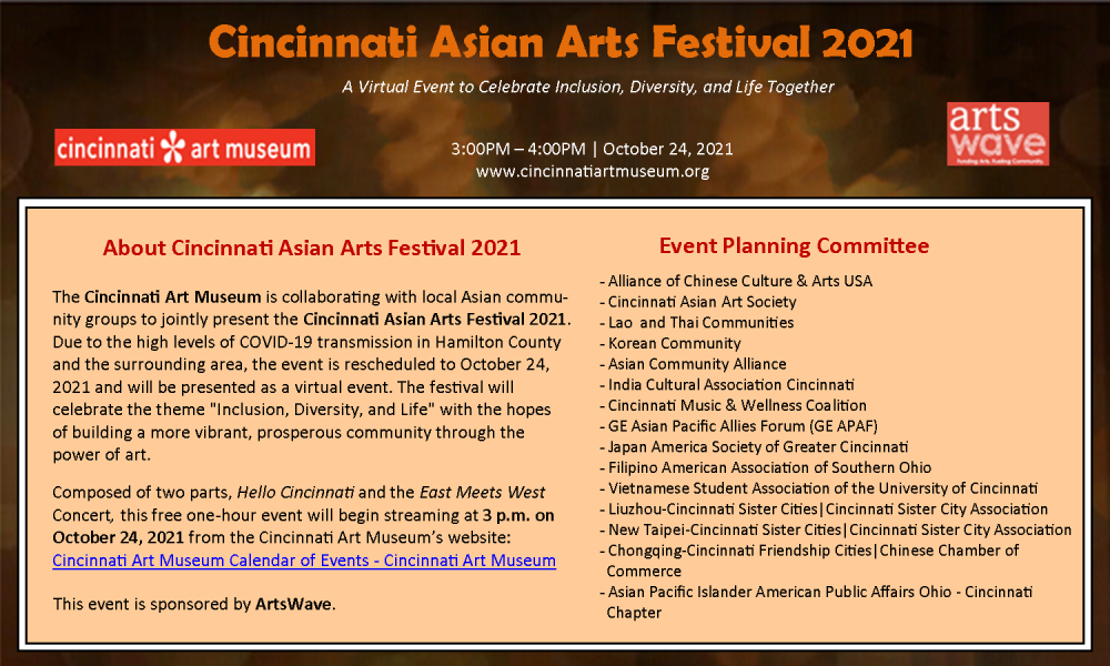Gallery 1 - Cincinnati Asian Arts Festival 2021 - Virtual