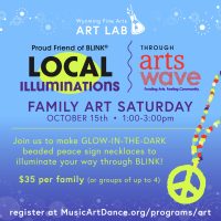 Family Art Saturday - Glow Necklaces for BLINK!