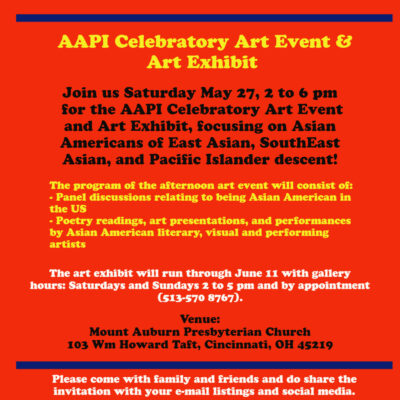 AAPI Celebratory Art Event and Art Exhibit