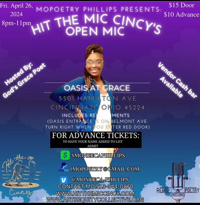 MoPoetry Phillips Presents: Hit the Mic Cincy's Open Mic, Spring Forward Edition